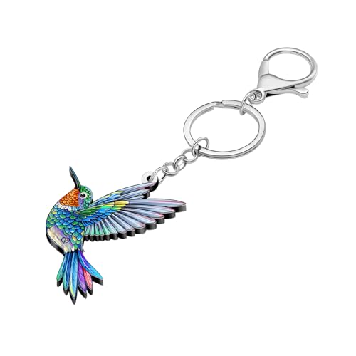 WEVENI Acrylic Hummingbird Keychain Bird Gifts Jewelry for Women Girl Bag Purse Car Handbag Accessories Charms3