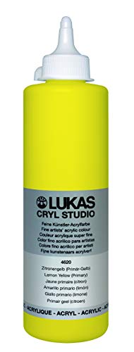 LUKAS Cryl Studio Peinture acrylique Jaune citron 500 ml
