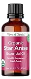 Viva Doria Star Anise Essential Oil, USDA Certified Organic Star Anise Oil, 100% Pure, Natural Essential Oil, Undiluted, for Aromatherapy | Food Grade, 30 mL (1 Fluid Ounce)