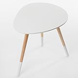 Mesa de centro eloutletdelregalo Mesa Blanca Auxiliar 48cm. en Madera Blanca