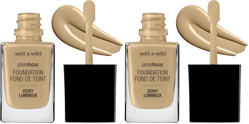 Image of wet n wild Photo Focus Dewy Foundation Cream Beige (Pack of 2)