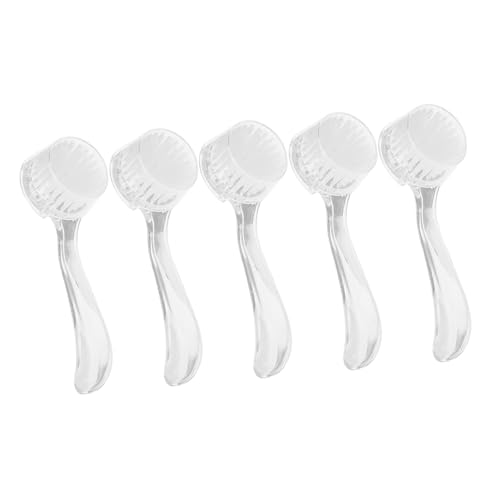 Cepillo de Limpieza de Polvo de Uñas Suave para Herramientas de Bricolaje de Manicura, Cepillo para el Polvo de Uñas Amigable con la Piel, Set de 5 Piezas, Azul, Adecuado para