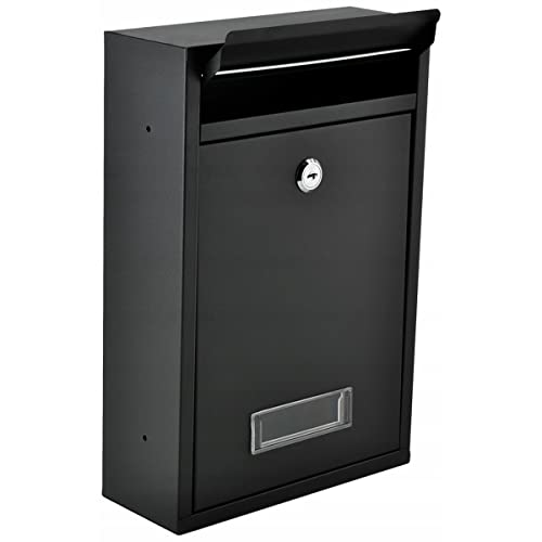 Brievenbus Wand Hangend - Maxozo Letry - Postbus Mailbox - Wandbrievenbus - Aluminium - Zwart - Afbeelding 3