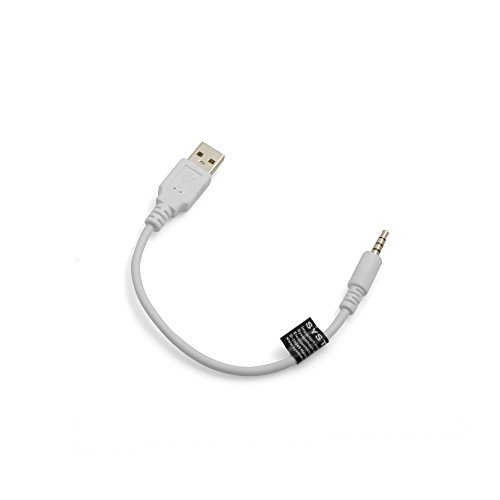 System S Cable de Audio USB Tipo A (Macho) a Conector Jack de 3,5 mm, Color Blanco, 20 cm
