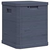 vidaXL Garten Aufbewahrungsbox Holzoptik Kissenbox Gartenbox Auflagenbox Gartentruhe Kissentruhe Truhe Box Spielzeugkiste Wasserdicht 90 L Anthrazit - 6