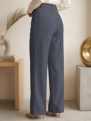 Image of GRECIILOOKS Trousers for Woman | Womens High Rise High Waist Flared Korean Style | Formal Pant for Women Office Wear| Track Pants for Womans Elegant for College & Events (Available in Plus Size)