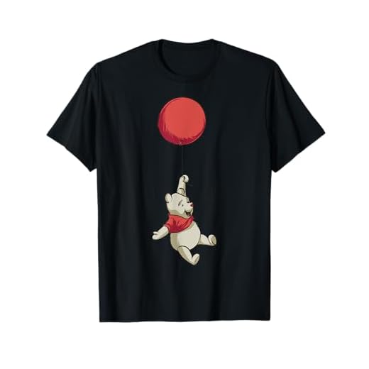 Disney Winnie The Pooh Floating Red Balloon T-Shirt