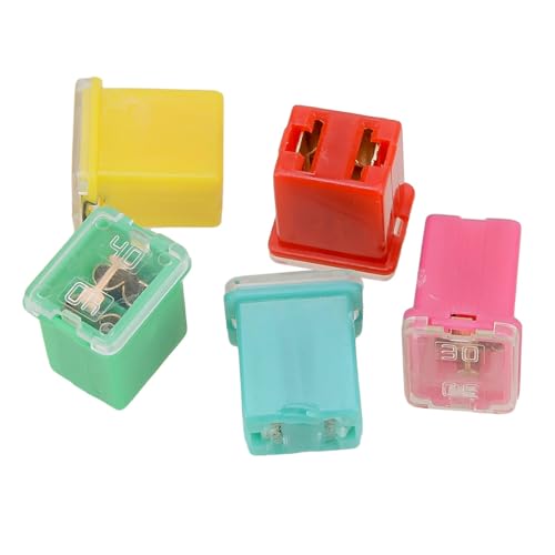Auto Parts Kit de Fusibles Mini Cuadrados 20Pcs 20A 30A 40A 50A 60A AMP con Caja Plástica para Auto Camión Barco Camper UTV 12-32V miniatura 3