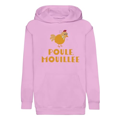 Sweat à capuche enfant poule mouillée chaud et rigolo pour l'hiver