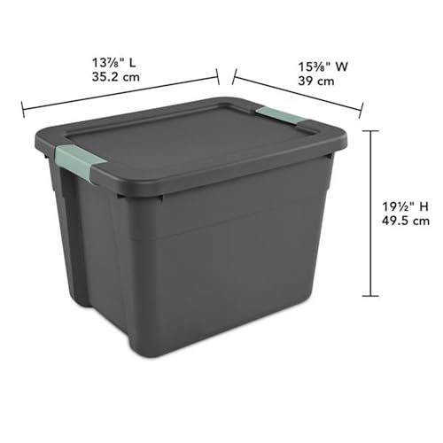 Image of Sterilite Latch Tote Storage w /Lids for Home & Office, 12 Gallon, 12-Pack