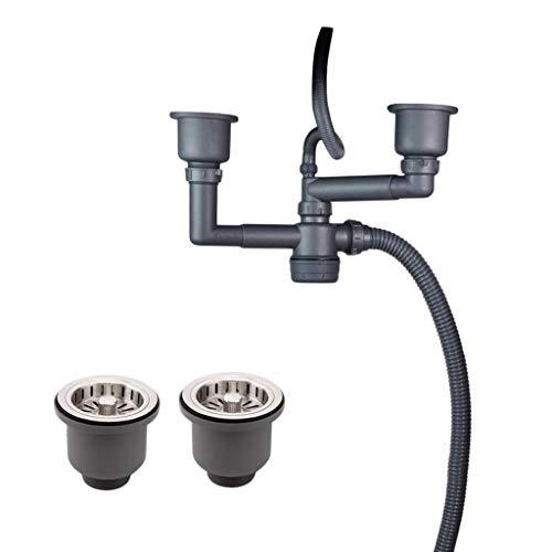 Küchenspüle Küchenspüle Abflussrohranschlüsse Doppeltank Wasserspeicher Deodorant Abflussrohr Geschirrspüler Versiegelt Auslaufsicheres