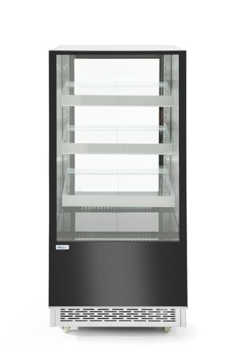 HENDI Vitrinas expositoras refrigeradas con 3 baldas inclinadas - 300 L - 230V / 480W - 650x805x(H)1445 mm