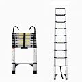 9.5ft Telescoping Ladder, Aluminum Extension Ladder with Hook, Multi-Purpose Collapsible Ladder for Home, RV, and Attic, 330 lbs Capacity, Folding Telescoping Ladder for Daily Use (9.5 FT)