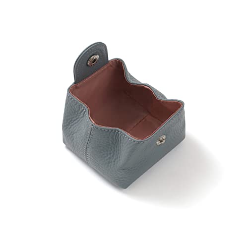 Image of Cockatoo Genuine Leather Coin Pouch Change Holder, Mini Snap Pocket Wallet for Men Women (Ercu, Small)