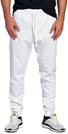 Men's Casual Jogger Sweatpants Basic Fleece Marled Jogger Pant Elastic Waist
