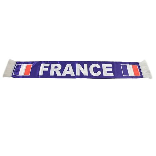 MISTER GADGET, MG3021, Écharpe Supporter France, Blanc, Bleu, Rouge : Accessoire Indispensable pour Soutenir Votre Pays Lors d'évènements Sportifs ou fêtes...