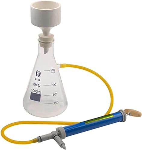 Aparato De Filtración Al Vacío De Laboratorio, Kit De Filtro De Succión Al Vacío De Vidrio, Equipo De Destilación Al Vacío Con Bomba Manual Con Embudo Y Bomba Kit De Cristalería De Laboratorio De Qu
