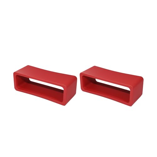 Image of SBWC Red Loop Rubber Silicone Watch Band Strap Loops /Keepers Holder Retainer Loop Replacement (Red, Pack of 1, 18mm 20mm 22mm 24mm)