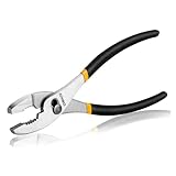 DEKOPRO 10 inch Slip Joint Pliers, Plier with Rubber Grip Handle, High Carbon Steel Plier Tools - Rust Resistant Finish