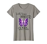 Photo Gallery purple butterfly tshirt,with brave wings she flies tee women maglietta Photo Gallery purple butterfly tshirt,with brave wings she flies tee women maglietta