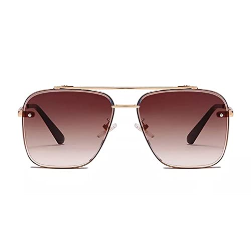 Image of Dervin UV Protected Driving Pilot Gradient Square Metal Body Sunglasses for Men and Women