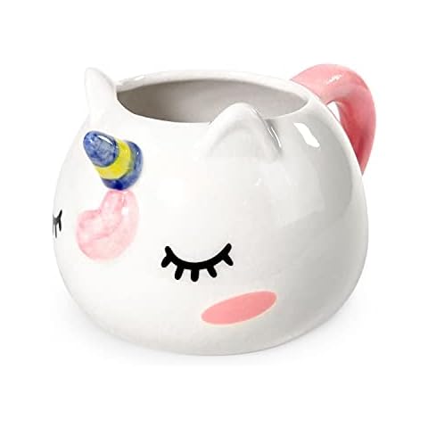 Pink Cute Sleeping Unicorn 3D Coffee Tea Mugs, 12OZ, Holiday, Halloween Cover