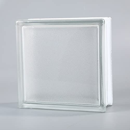 Separador de ladrillos de vidrio para privacidad en ventanas, estudio de arte, oficina en casa, juego de 6 bloques huecos cuadrados transparentes para pared, suelo, sótano, 8 x 8 x 3 pulgadas