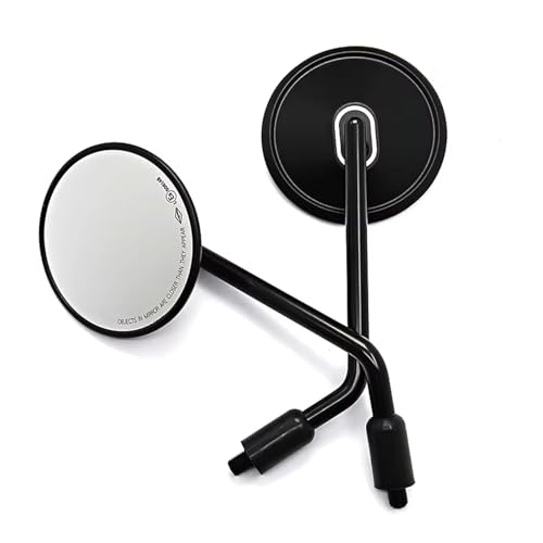 Espejo retrovisor de motocicleta universal regulable de 10mm en aluminio negro para moto y e-bike
