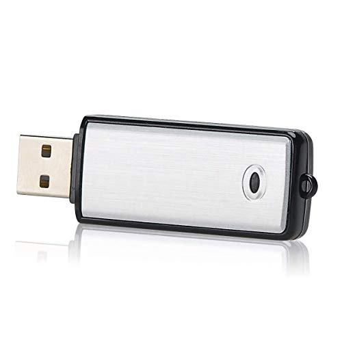 Mini Espía Grabadora de Voz,Lychee 8 GB Portatil Grabadora Activada por voz,90 Horas de Capacidad, 192 KBPS, Carcasa de Metal,para Conferencias, Profesionales, Estudiantes, Recopilacion de pruebas