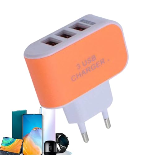 Cubo Cargador USB | Bloque de Carga Con 3 Puertos Luminosos Y Múltiples Conexiones - Adaptador De Pared Inteligente Enchufe Cargador Portátil Para Viajes