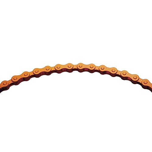  KMC Chain S1 Cadena Ancha, Unisex Adulto, Naranja, 112 eslabones