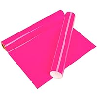 VINYL FROG Heat Transfer Vinyl Roll HTV Vinyl - 12\" x5ft Hot Pink Iron on Vinyl for T-Shirts, Heat Press Vinyl for DIY Craft Designs (Hot Pink)
