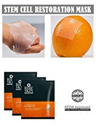 Natural RX Biocellulose Stem Cell Face Mask with Epidermal Growth Factor /EGF: Luxury Korean Facial Treatment Post Procedure Skin Care Recovery Sheet Mask Infused with Skin Repair Serum (3 Sheets)