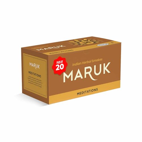 Image of Maruk Meditations - Premium Herbal Smokes | No Nicotine, No Tobacco, No Additives | Patented | Made with Pure 100% Ayurvedic Herbs | Quit Smoking Cigarette Alternative (20 Packs, 200 Sticks)