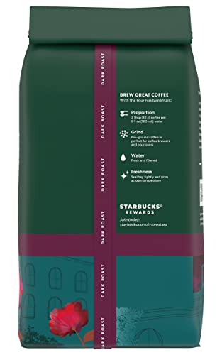 Image of Starbucks Caffe Verona Coffee, Dark, Ground, 12-Ounce Bags (Pack of 3)