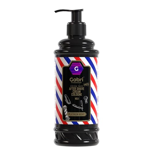 Gabri Professional No:1 Platinum Night After Shave Cream Cologne Balm 400 ml - Loción Para Hombres - Frescura Facial Hidratante y Refrescante