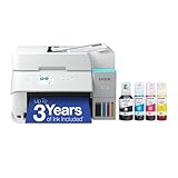 Epson EcoTank ET-3950 Wireless All-in-One Color Supertank Printer with up to 3 Years of Ink, Refillable Tanks, Perfect for Home Office, 18 PPM, 2.4' Color Screen, Auto Document Feeder – White