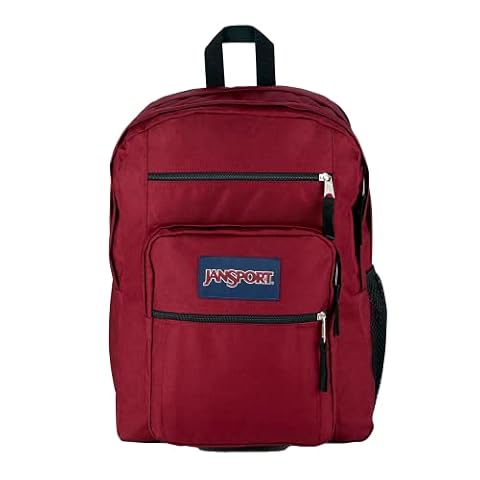 JanSport Big Student, duży plecak, 34 L, 43 x 33 x 25 cm, przegroda na laptopa 15in, Midnight Magenta