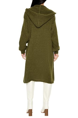 Image of Forever 21 Women's Hooded Cardigan Sweater