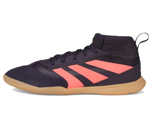 adidas Predator League Indoor J (Little Big Kid) Sneaker, Aurora Black/Turbo/Gum, 10.5 US Unisex4