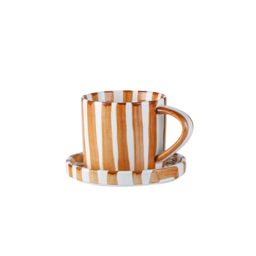 Tasses café céramique rayures rétro NEBE élégance durable - 2