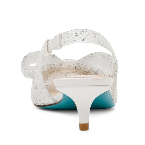 Betsey Johnson Womens Patti Embellished Vinyl Slingback Heels3