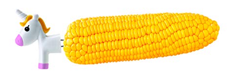 Joie Unicorn Corn Holders - Fun & Whimsical Corn on The Cob Holders, Stainless Steel Prongs, 2pc Set, Silver - Image 2