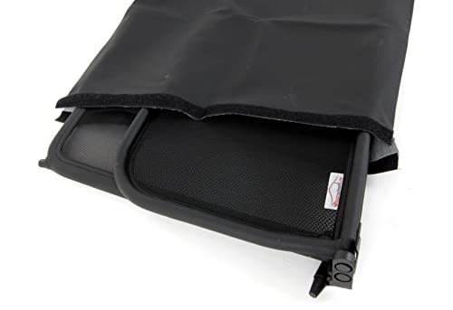 Bolsa cortavientos de 120 x 30 cm de piel sintética negra Cover