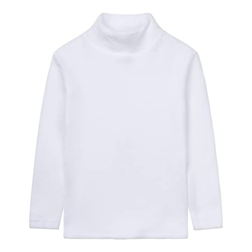 Image of LittleSpring Unisex Boys Girls Polar Fleece Shirt Base Turtleneck Top (2-14 Years)