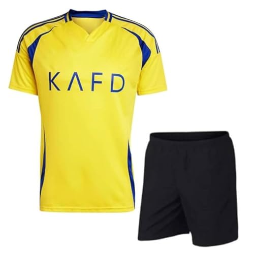 Image of AL Nasser Away Football Club Team Jersey with Black Shorts 2023-24 for Boys and Men