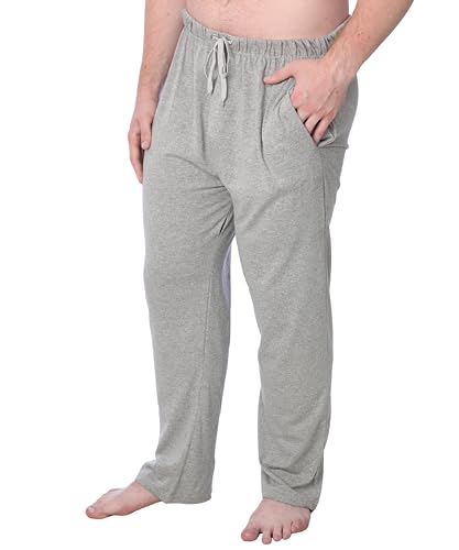 JAMES FIALLO Men's Cotton Knit Pajama Pants Comfortable Relaxed Fit Durable Sleepwear & Versatile For Everyday Wear