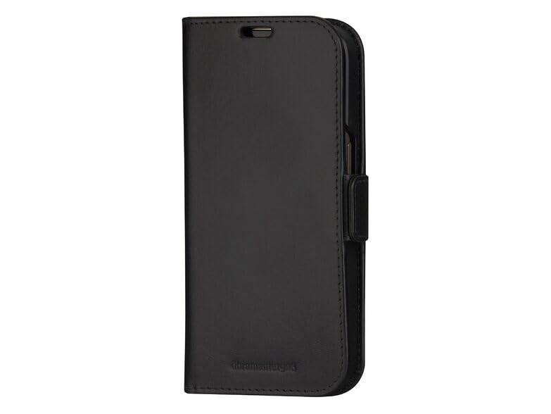 dbramante1928 Lynge Étui à Rabat en Cuir grainé pour téléphone Portable Apple iPhone 15 Pro Max Noir