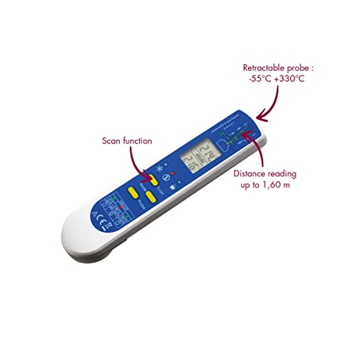 Louis Tellier N3127 Infra-Red Thermometer with Retractable Probe