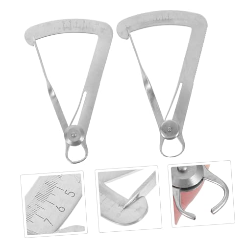 Calibrador interior de calibre mecánico GLEAVI de acero inoxidable, juego de 2 piezas para joyería con calibrador triangular para medición interna y de espesor miniatura 7
